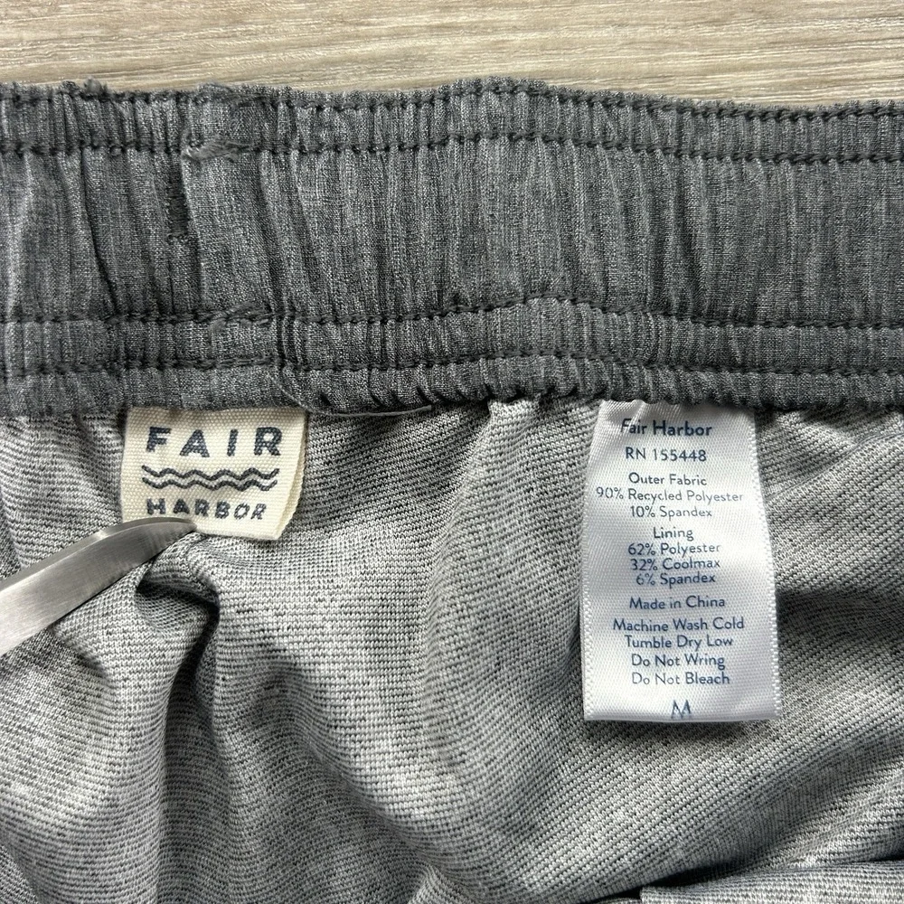 Fair Harbor Swim Trunks Mens Large Gray Drawstring Pockets Resort Beach Preppy